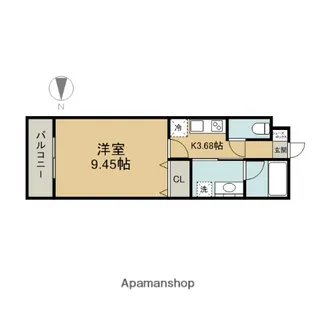グラン・アベニュー白川公園【9階】の間取り