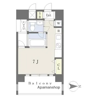 1Rの間取り画像