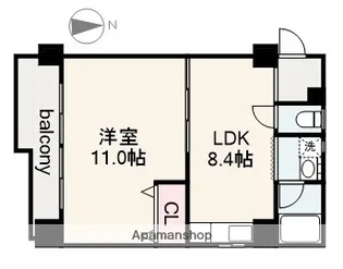 メゾン鶴舞【6階】の間取り