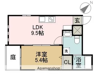 Brilliant apaartment 伝馬【1階】の間取り