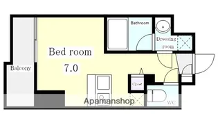 スクエア・アパートメント【8階】の間取り