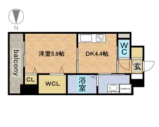 トレフルコート【5階】の間取り