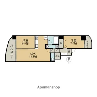 さくらHILLS富士見【8階】の間取り