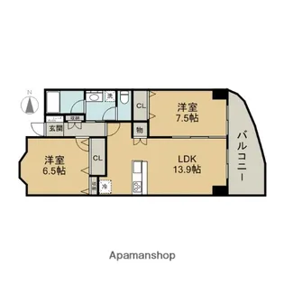 さくらHILLS富士見【5階】の間取り