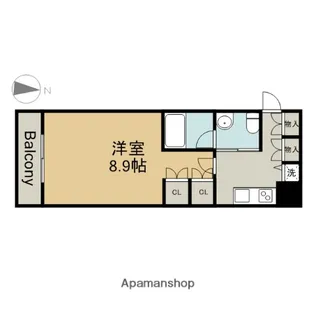 グランルージュ栄 Ⅱ【6階】の間取り