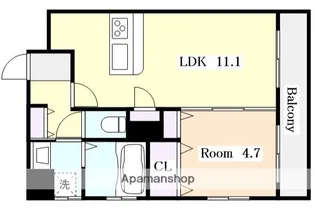 LA CASA ALBA DUE【6階】の間取り