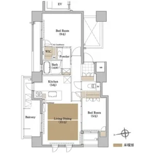 プライムメゾン御器所【13階】の間取り