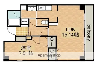 クラシタイヤー丸の内【7階】の間取り