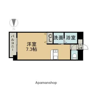 プレサンス鶴舞駅前ブリリアント【7階】の間取り