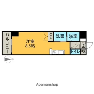 1Kの間取り画像