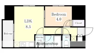 LaSante東別院【4階】の間取り