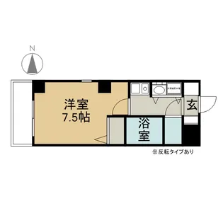 1Kの間取り画像