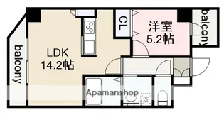 リーヴァストゥーディオ丸の内【2階】の間取り