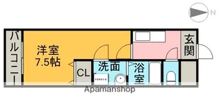 プリミエール八幡【1階】の間取り