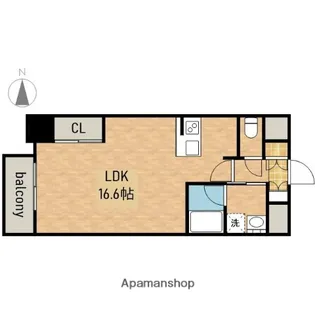 1Rの間取り画像