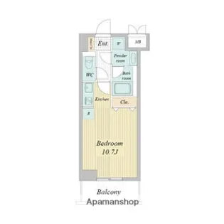レジディア高岳【2階】の間取り