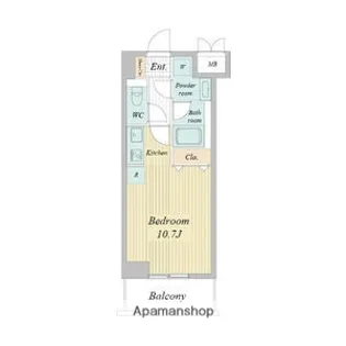 レジディア高岳【2階】の間取り