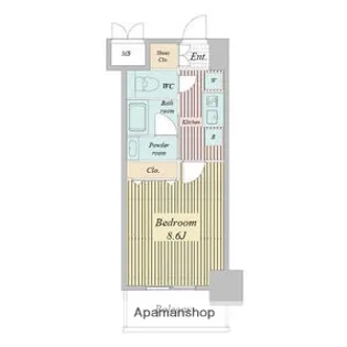 レジディア高岳【11階】の間取り