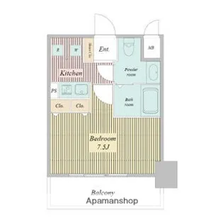 レジディア高岳【2階】の間取り