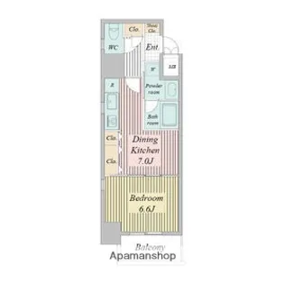 レジディア高岳【4階】の間取り