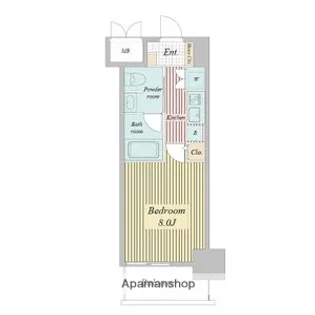 レジディア高岳【7階】の間取り