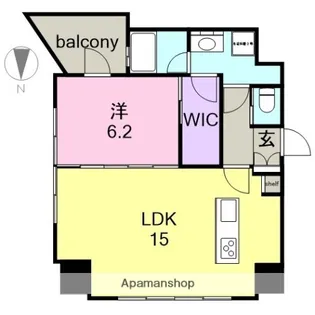 YZ mahoroba(ワイズ マホロバ)【6階】の間取り