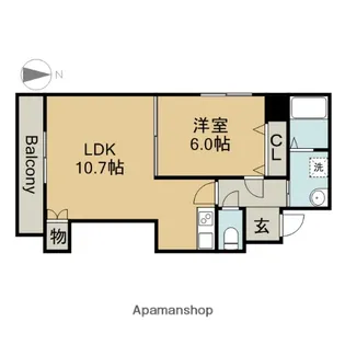 ヒルズ新栄【3階】の間取り