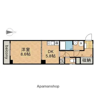 音羽壱番館金山【8階】の間取り