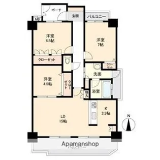 ステラートシティ桜山【6階】の間取り