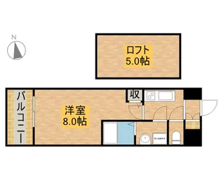 エステムコート名古屋栄デュアルレジェンド【5階】の間取り