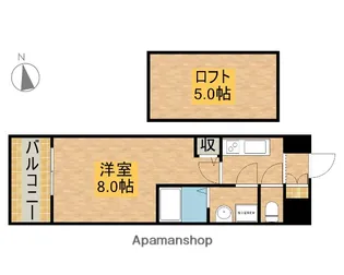 エステムコート名古屋栄デュアルレジェンド【3階】の間取り