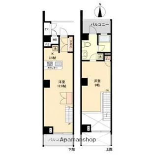 スクエア名駅南【9階】の間取り