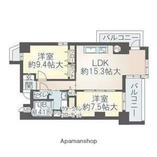 イーグルヘッド橦木【3階】の間取り