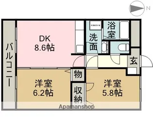 PRIMA(プリーマ)【6階】の間取り