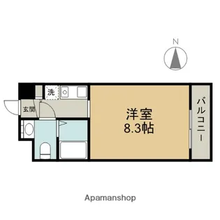 アーバンフラッツ新栄【2階】の間取り