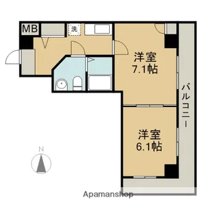 アーバンフラッツ新栄(旧La Douceur新栄)【6階】の間取り