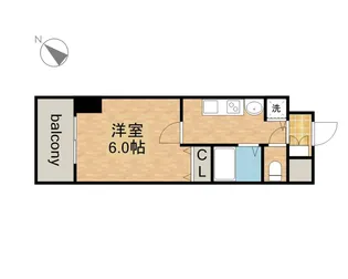 1Kの間取り画像