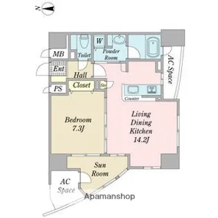 プロシード金山2【7階】の間取り