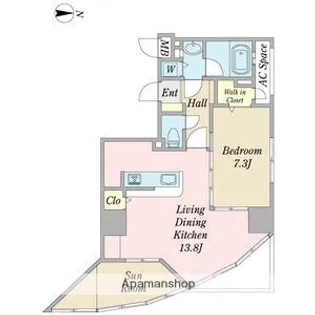 プロシード金山2【13階】の間取り