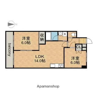 ラ・メゾン伊藤【5階】の間取り