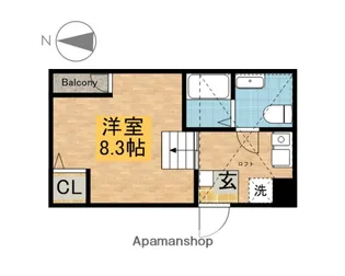 ノヴェル千代田【1階】の間取り