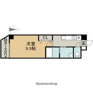 サンドリヨン【9階】の間取り