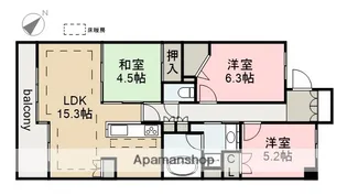 レジディア泉【3階】の間取り