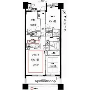 レジディア泉【4階】の間取り