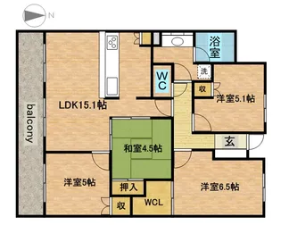 パークアクシス金山WEST【3階】の間取り