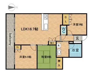 Park Axis金山WEST【7階】の間取り