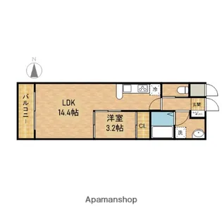 Gramercy Shirakawa Koen【9階】の間取り