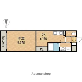 Gramercy Shirakawa Koen【14階】の間取り
