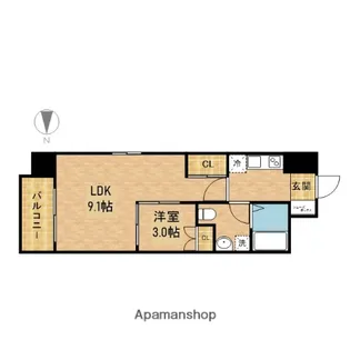GRAMERCY SHIRAKAWA KOEN【10階】の間取り