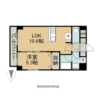 Canal East【3階】の間取り